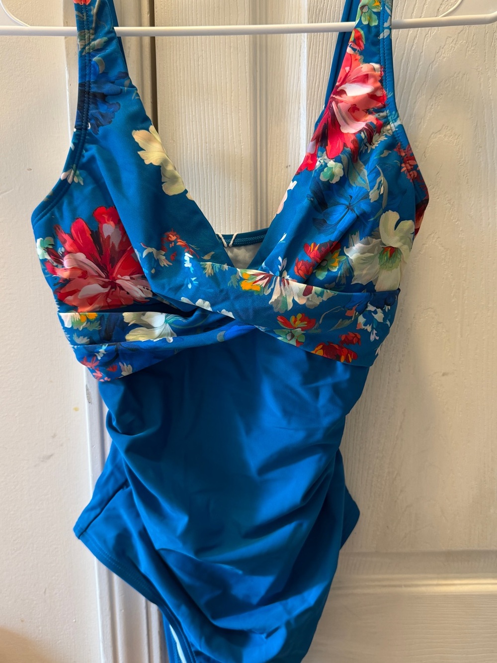 Blue Floral woman’s One-Piece Swimsuit